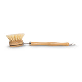 bamboo dish brush with long handle and replaceable head. zero waste, eco friendly, plastic free and sustainable