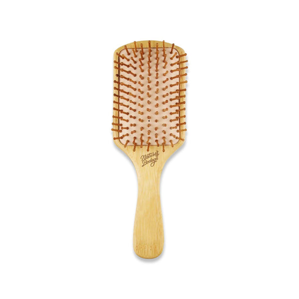 bamboo wooden hair brush with wooden bristles . compostable. plastic free. zero waste. eco friendly